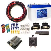 kit instalación batería auxiliar con relé y batería AGM