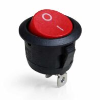 Interruptor redondo ONON empotrable (conmutador) Tecla ROJA