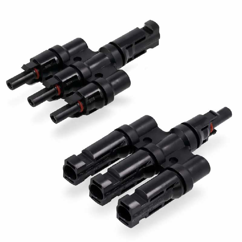 Conector Solar MC4 en Paralelo 3 a 1 Tipo T