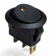 Interruptor redondo On-Off empotrable con LED Ambar