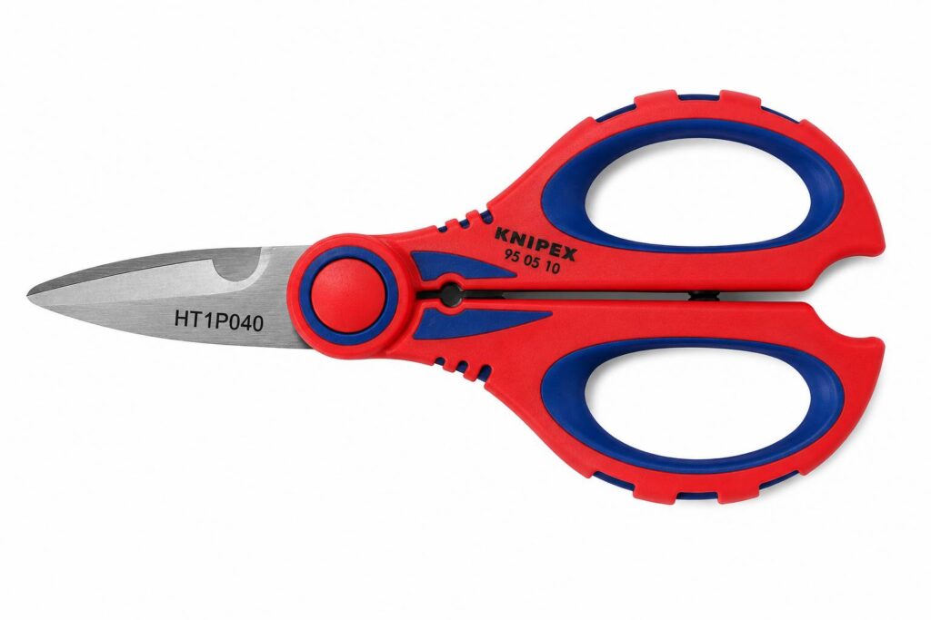 Tijeras KNIPEX para electricista con hojas microdentadas